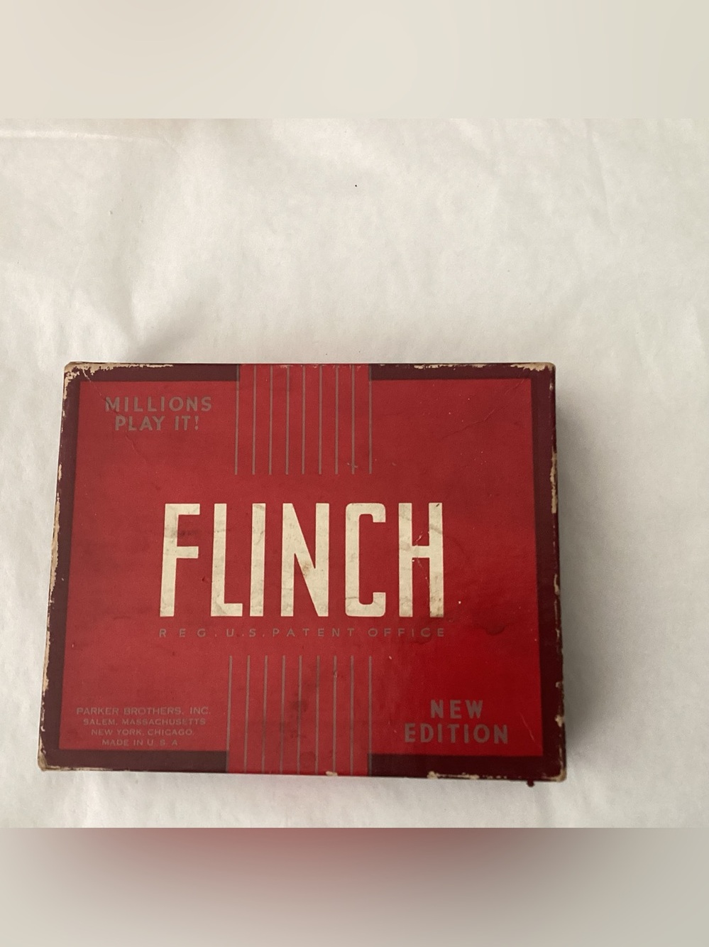 Vtg. Parker Bros.  FLINCH  New Edition. Millions Play it!  150 cards.
